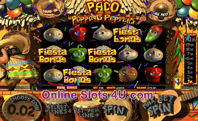 Paco Popping Peppers    Slot Game Bonus Game