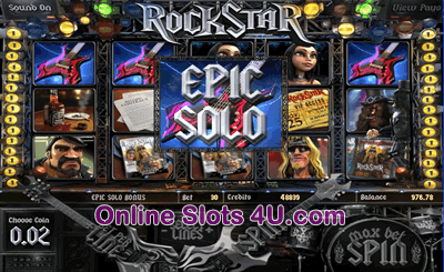 Rock Star  Slot Game Bonus Game