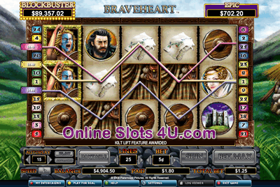 Braveheart Slot Game Bonus Game