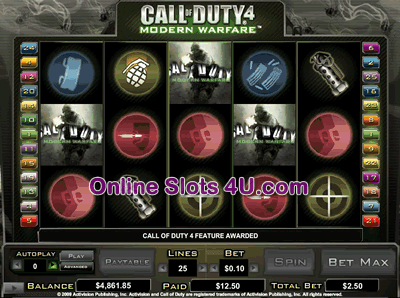 Call of Duty 4 Slot Game Bonus Game
