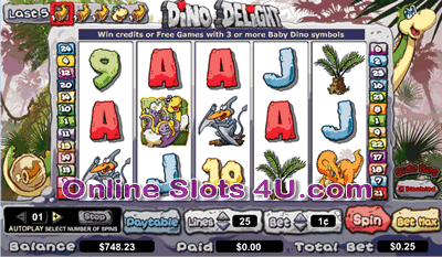 Dino Delight Slot Game Double-up Side Bet