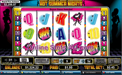 Hot Summer Nights Slot Game Bonus Game