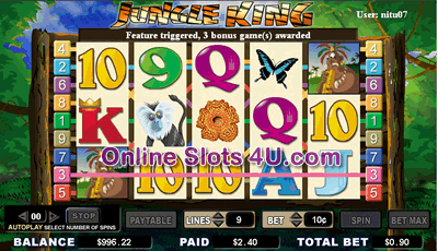 Jungle King Slot Game Bonus Game