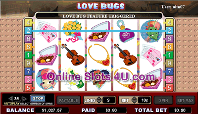 Love Bug Slot Game Bonus Game