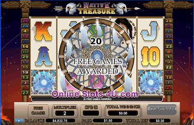 Native Treasure Slot Game Bonus Game