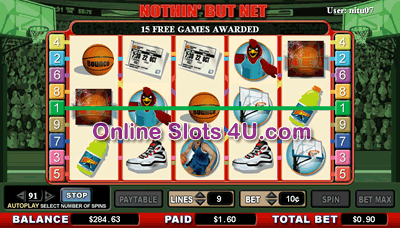 Nothin But Net Slot Game Bonus Game
