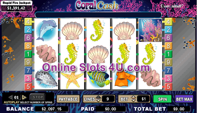 Coral Cash Slot Game Bonus Game
