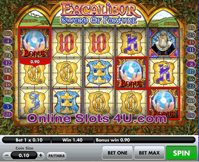 Excalibur Slot Bonus Game