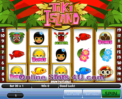 Tiki Island Slot Puffer Fish Bonus Game