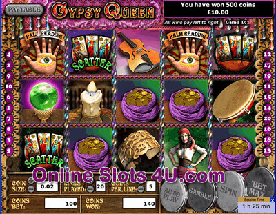 Gypsy Queen Slot Game Bonus Game