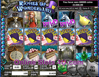 Riches of Wonderland Slot Game Bonus Game