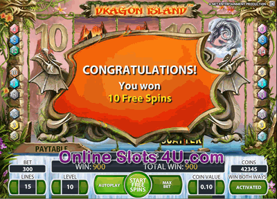 Dragon Island Slot Game Bonus Game
