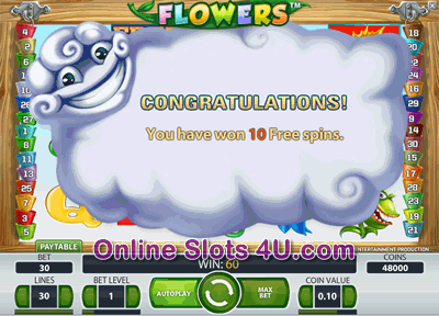 Flowers Slot Game Bonus Game
