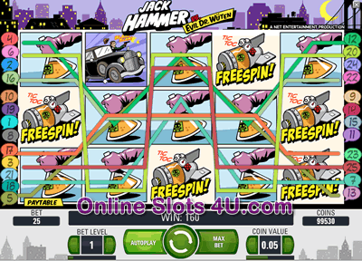 Jack Hammer Slot Game Bonus Game