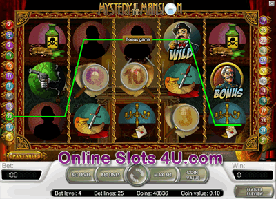 Mystery at the Mansion Slot Game Bonus Game