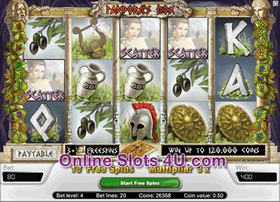 Pandora's Box Slot Game Bonus Game