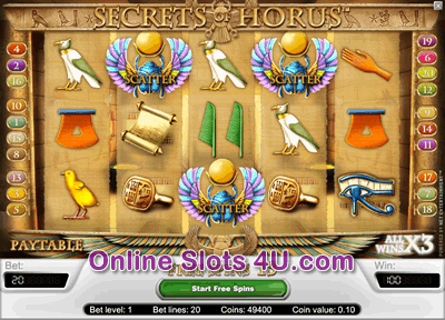 Secret of Horus Slot Game Bonus Game