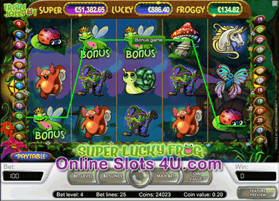 Super Lucky Frog Slot Game Bonus Game