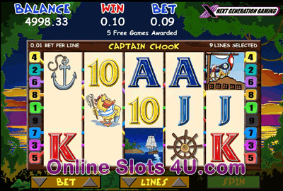 Captain Chook Slot Game Bonus Game