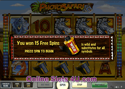 Photo Safari  Slot Game Bonus Game