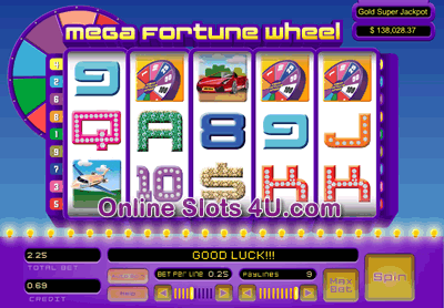 Mega Fortune Wheel Slot Game Bonus Game