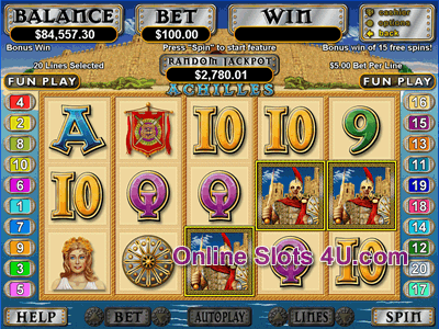 Achilles Slot Game Bonus Game