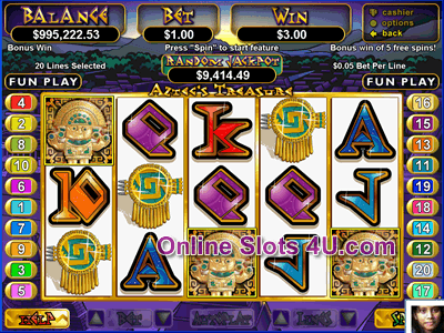 Aztechs Treasure Feature Guarantee Slot Game Bonus Game