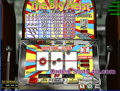 Big Heist Slot Game Bonus Game