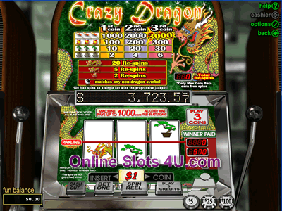 Crazy Dragon Slot Game Bonus Game