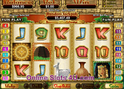 Incan Goddess Slot Game Bonus Game