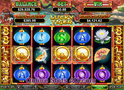Lucky Tiger Slot Game Bonus Game