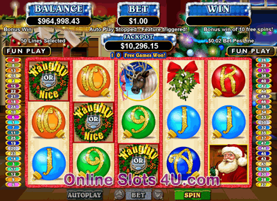 Naughty or Nice Slot Game Bonus Game
