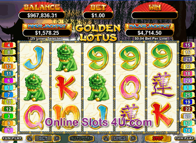 Golden Lotus Slot Game Bonus Game