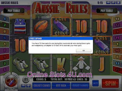 Aussie Rules Slot Game Free Spins