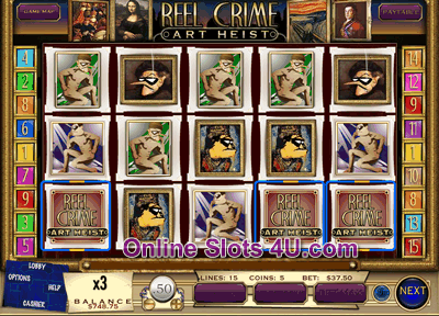 Reel Crime 2 Art Heist Slot Game Bonus Game