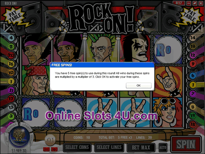 Rock On Slots Game Free Spins Game