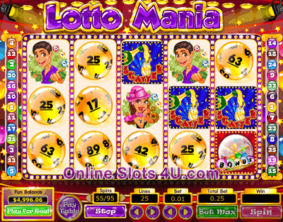 Lotto Mania Slot Game Bonus Game