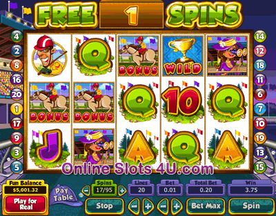 Lucky Day at the Races Slot Game Bonus Game