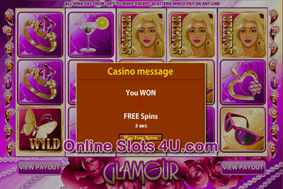 Glamour 9 Line Slots Game Free Spins Game