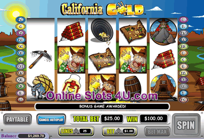 California Gold Slots Game Bonus Game
