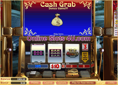 Cash Grab Slot Game Bonus Game