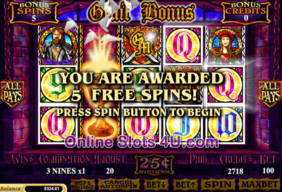 Grail Maiden Slot Free Spins