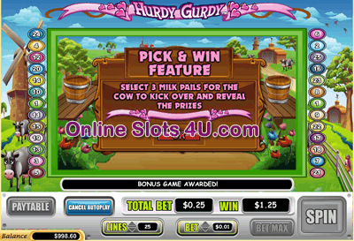 Hurdy Gurdy
 Slot Game Bonus Game
