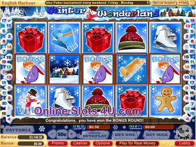 Winter Wonderland Slot Game Bonus Game