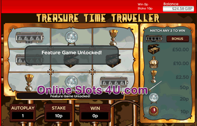 Treasure Time Traveller Slot Game Bonus Game