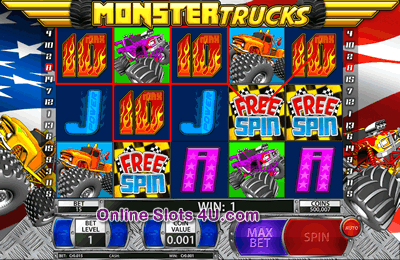Monster Trucks Slot Game Bonus Game